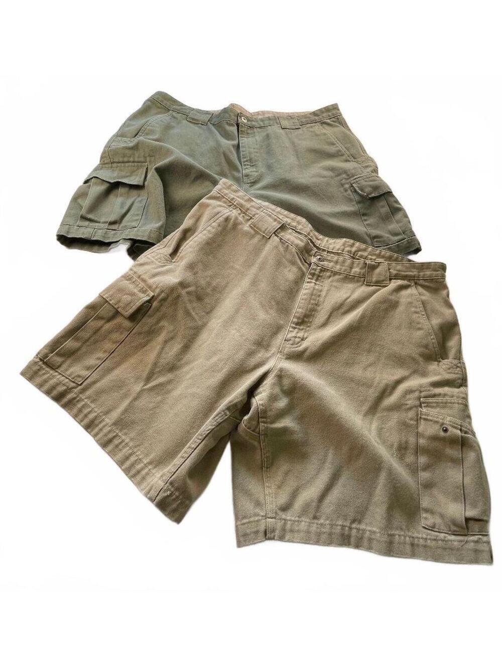 Duluth Trading Co Men's Cargo Shorts 44 Waist 100% Cotton Set of 2